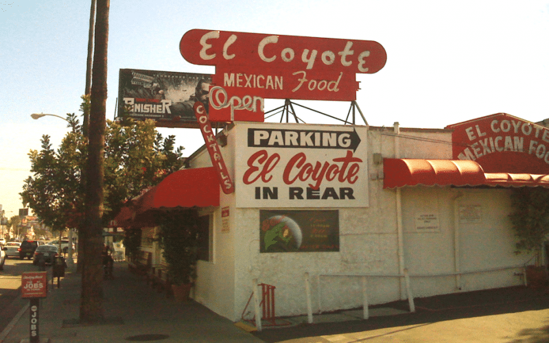 Le restaurant El Coyote Cafe sur le Beverly boulevard à Los Angeles