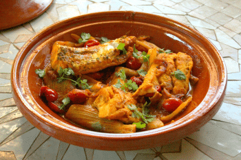 Tajine de poisson aux olives et au fenouil