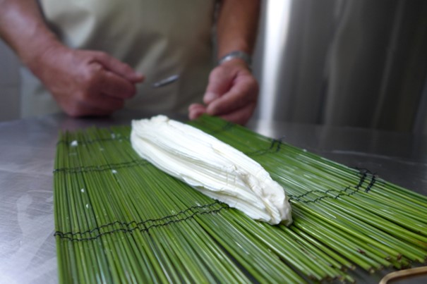 Embalagem de queijo espalhado