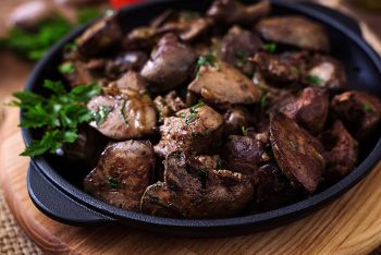 Foies de volaille au vinaigre crétois