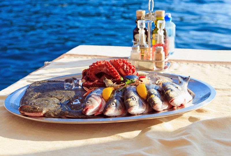 Poissons et fruits de mer crétois