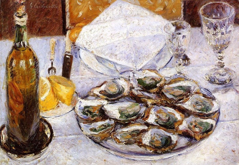 Nature morte aux huîtres de Gustave Caillebotte Nature morte aux huîtres de Gustave Caillebotte