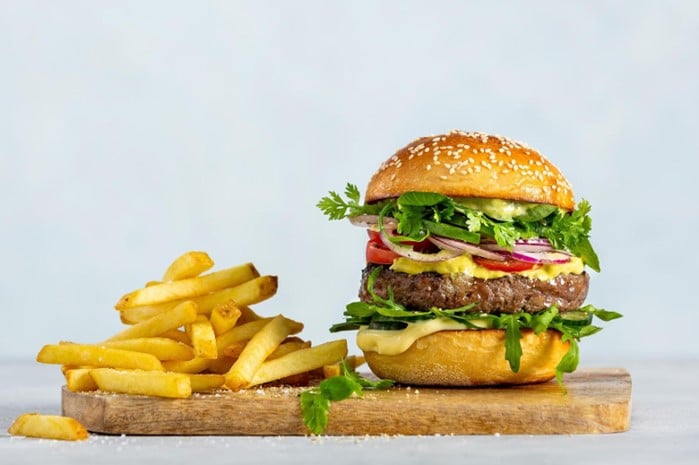 Hamburger frites