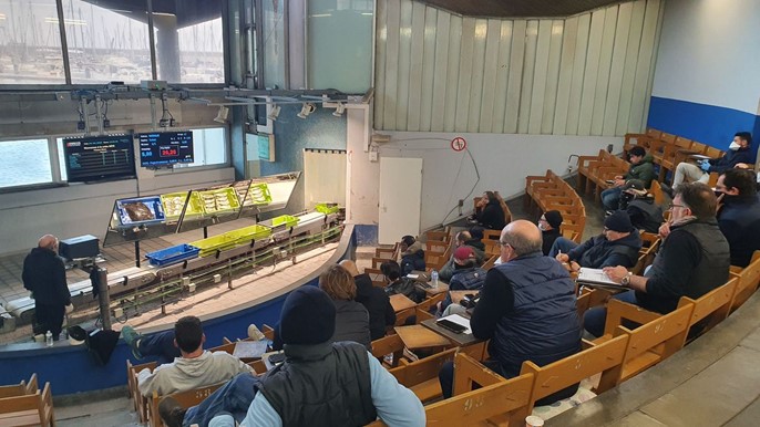 La criée du port de Sète en France