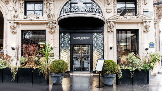 Le restaurant Lucas-Carton, place de la Madeleine à Paris