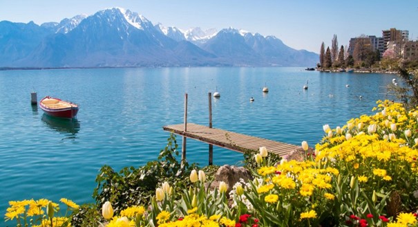 स्विट्जरलैंड में जिनेवा झील