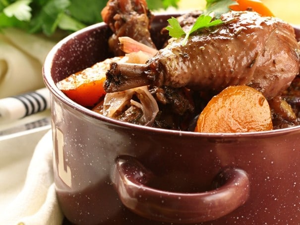 Coq au vin maison