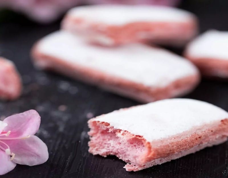 Pink biscuits from Reims