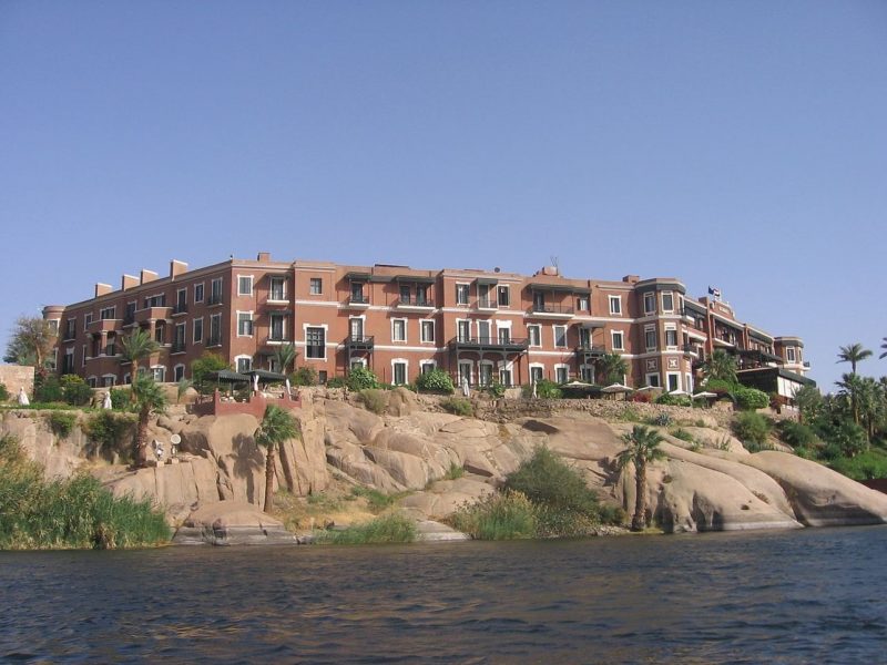 The Old Cataract hotel seen from the Nile