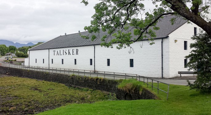 The Talisker Distillery at Carbost on the Isle of Skye in Scotland