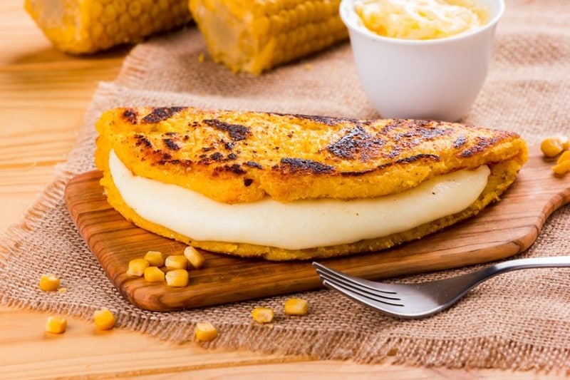 Cachapa au fromage de chèvre