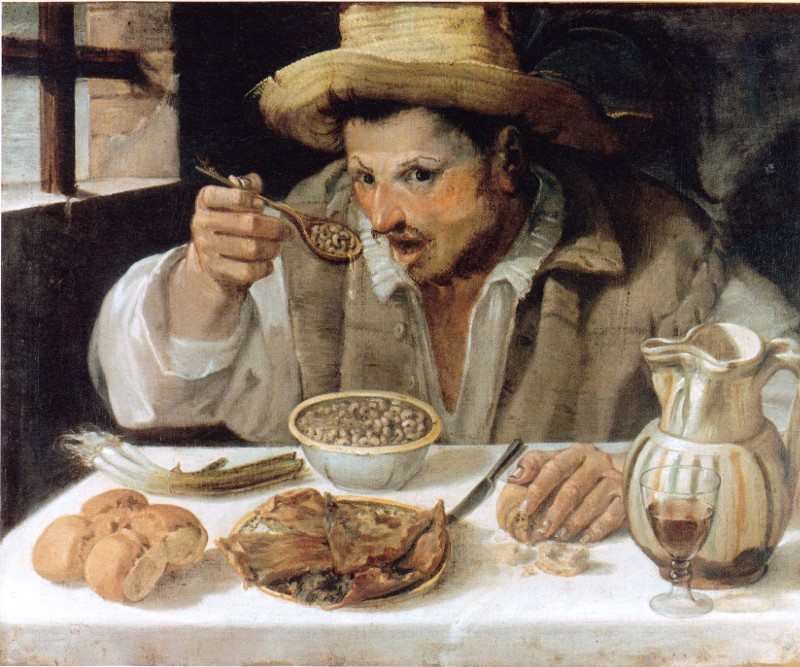 Le Mangeur de haricots par Annibal Carrache (1590)