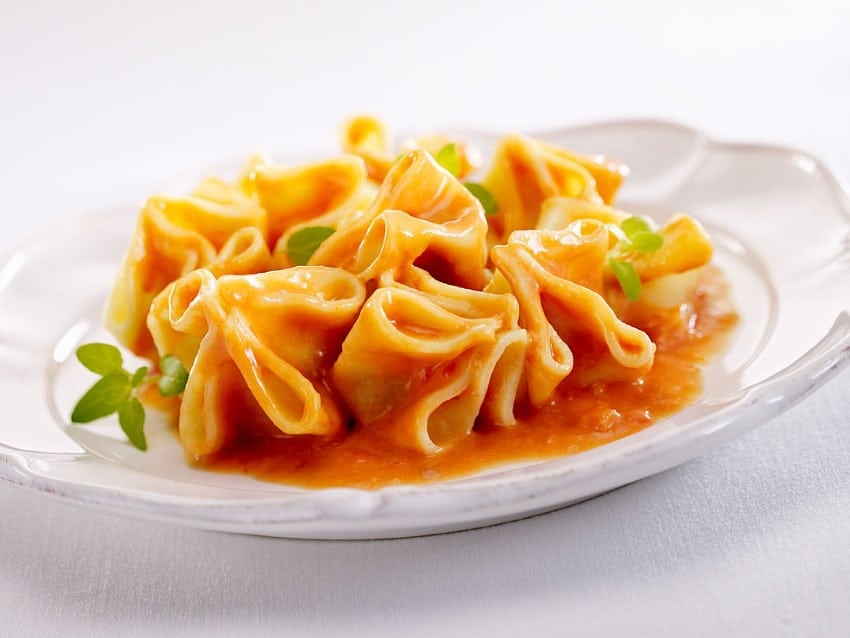 Fagottinis mit Tomaten-Ricotta-Sauce