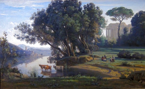 Italienische Landschaft von Jean-Baptiste Corot