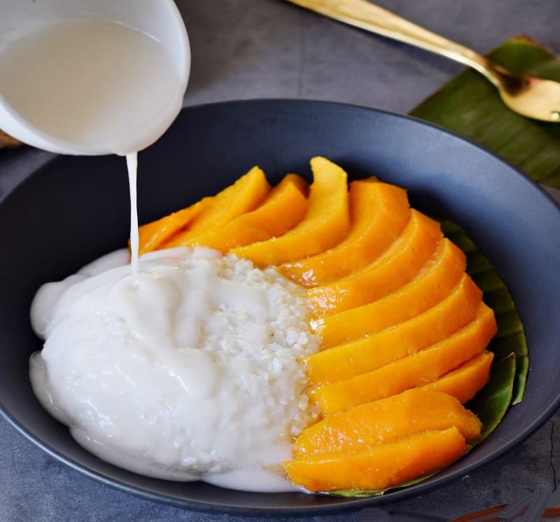 Riz gluant à la mangue (cuisine asiatique)