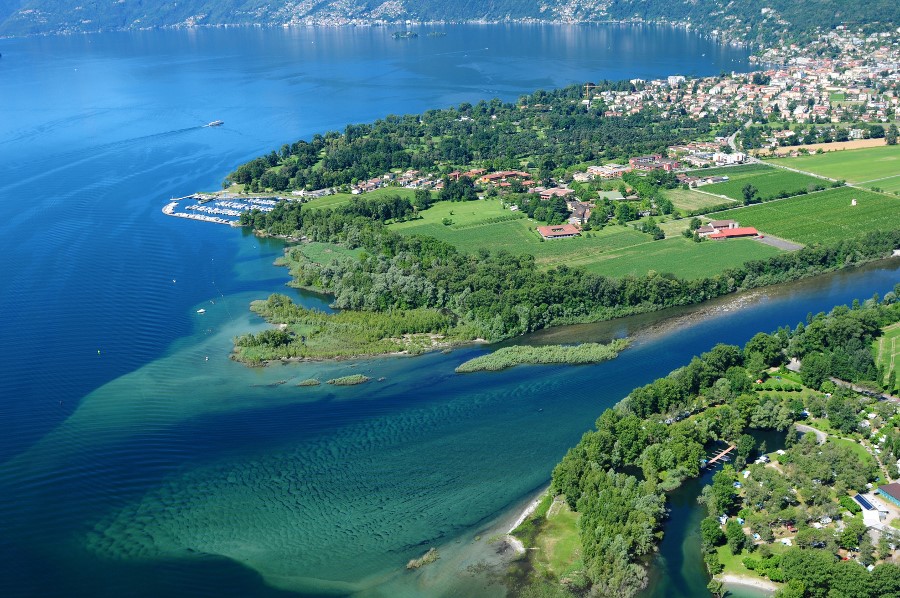 Le delta de la Maggia dans le lac Majeur
