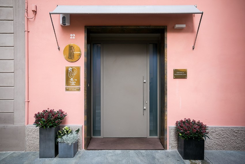 La entrada al restaurante L'Osteria Francescana