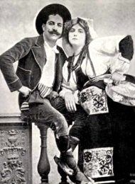 Photo de Clara Ward et son deuxième mari, Rigó Jancsi en 1905