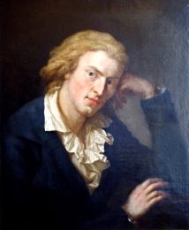 Portrait de Friedrich Schiller et ses boucles de cheveux dor&eacute;es par Anton Graaf au mus&eacute;e K&uuml;gelgenhaus de Dresde
