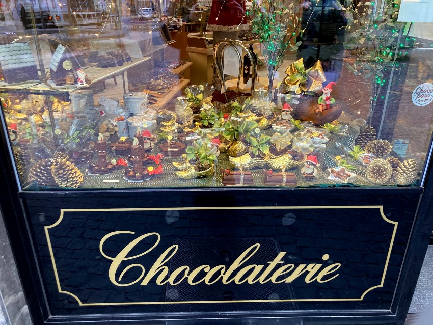 Showcase of a chocolate factory