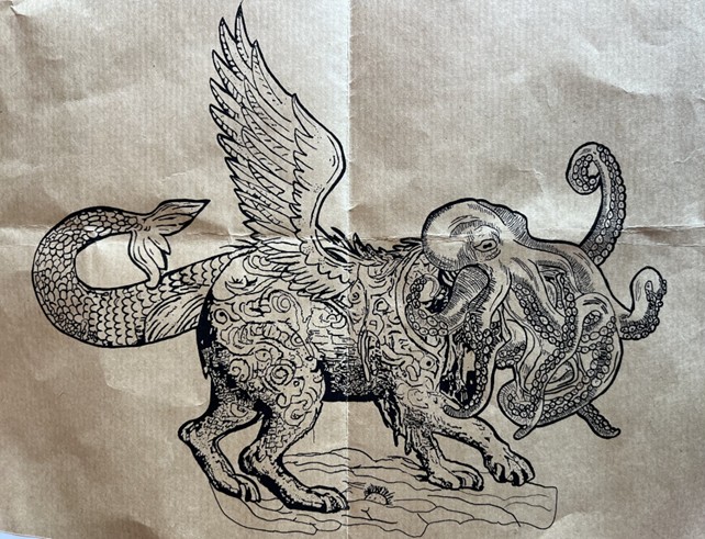 Chim&egrave;re cr&eacute;&eacute;e par le coll&egrave;ge Voltaire &agrave; Gen&egrave;ve &agrave; l'occasion de la remise des certificats de maturit&eacute; 2025