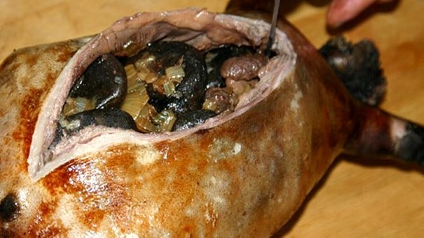 Kiviak (foca farcita con uccelli di alca)