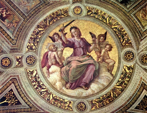 Gerechtigheid, fresco van Rafaël