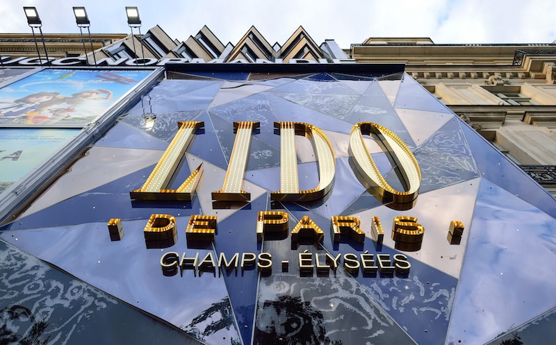 Enseigne du Lido à Paris