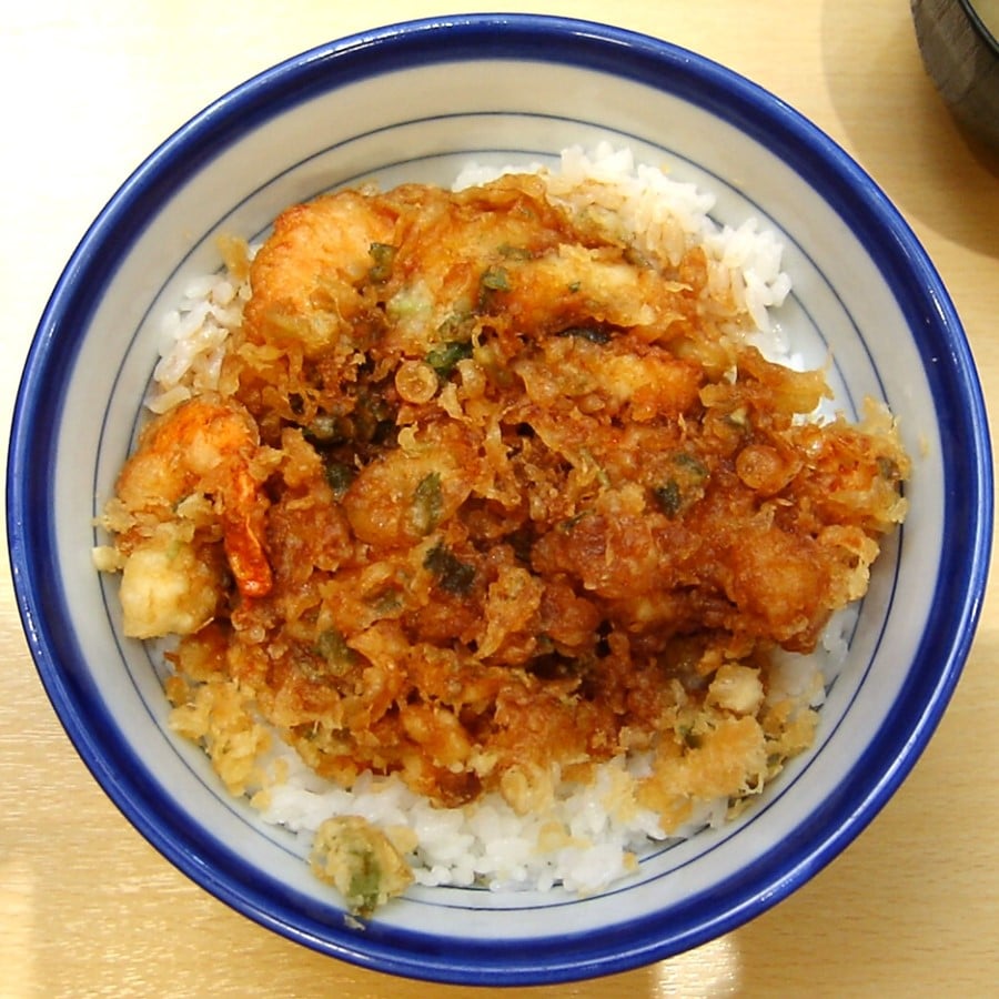 Udang kesemek dengan nasi putih