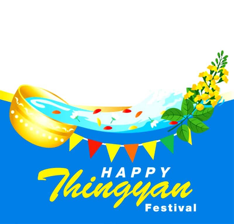 Poster celebrating Thingyan festival