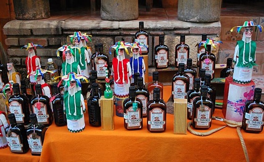 Different bottles of charanda