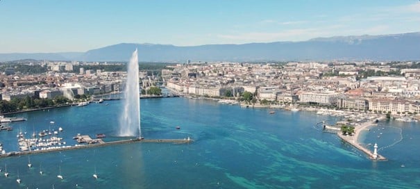 Genf und sein 140 Meter hoher Wasserstrahl