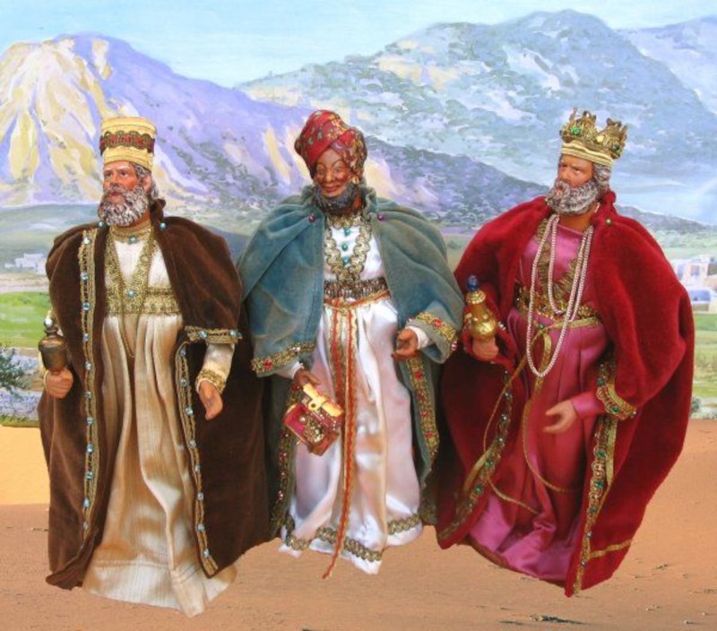 Les trois rois mages Melchior, Balthazar et Gaspard