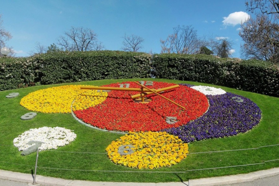 L'horloge fleurie à Genève - Suisse