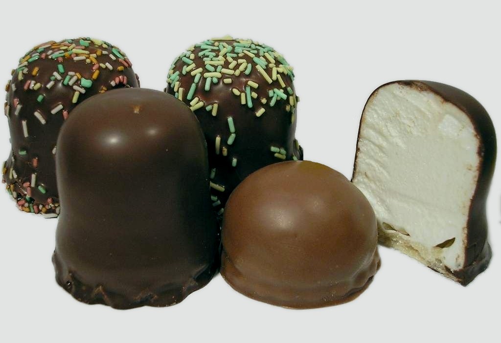 Différentes têtes au chocolat