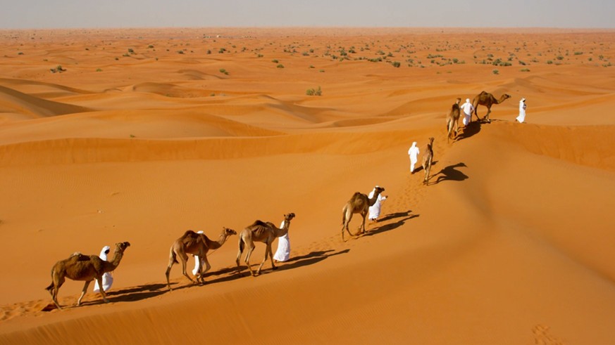 Bédouins dans le désert