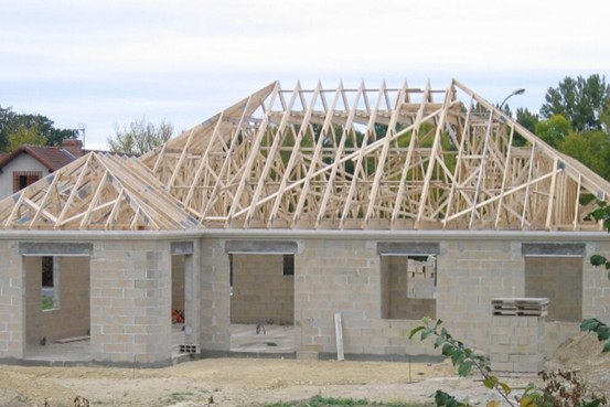Charpente d'une maison