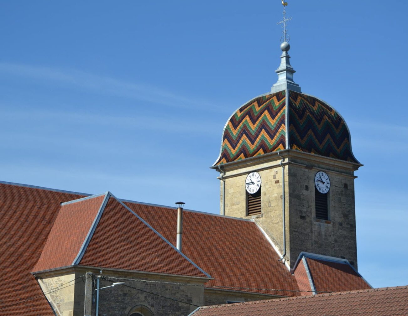 Clocher d’une église franc-comtoise