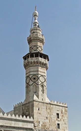 Minaret de la mosquée des Omeyyades à Damas
