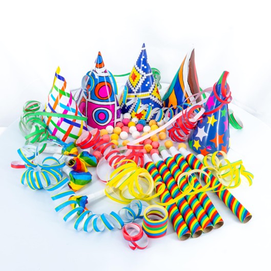 Serpentins et cotillons