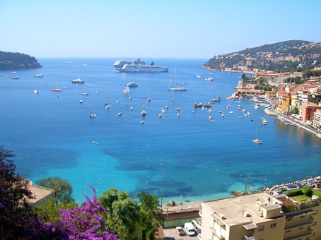 La rade de Villefranche en France