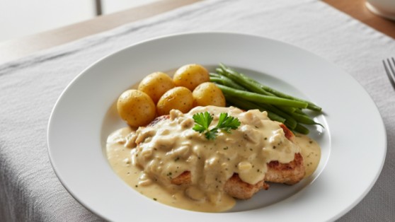 Escalope à la sauce banquière