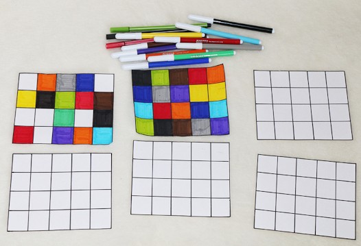 Quadrillage à colorer